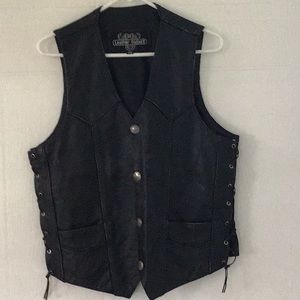 Leather vest